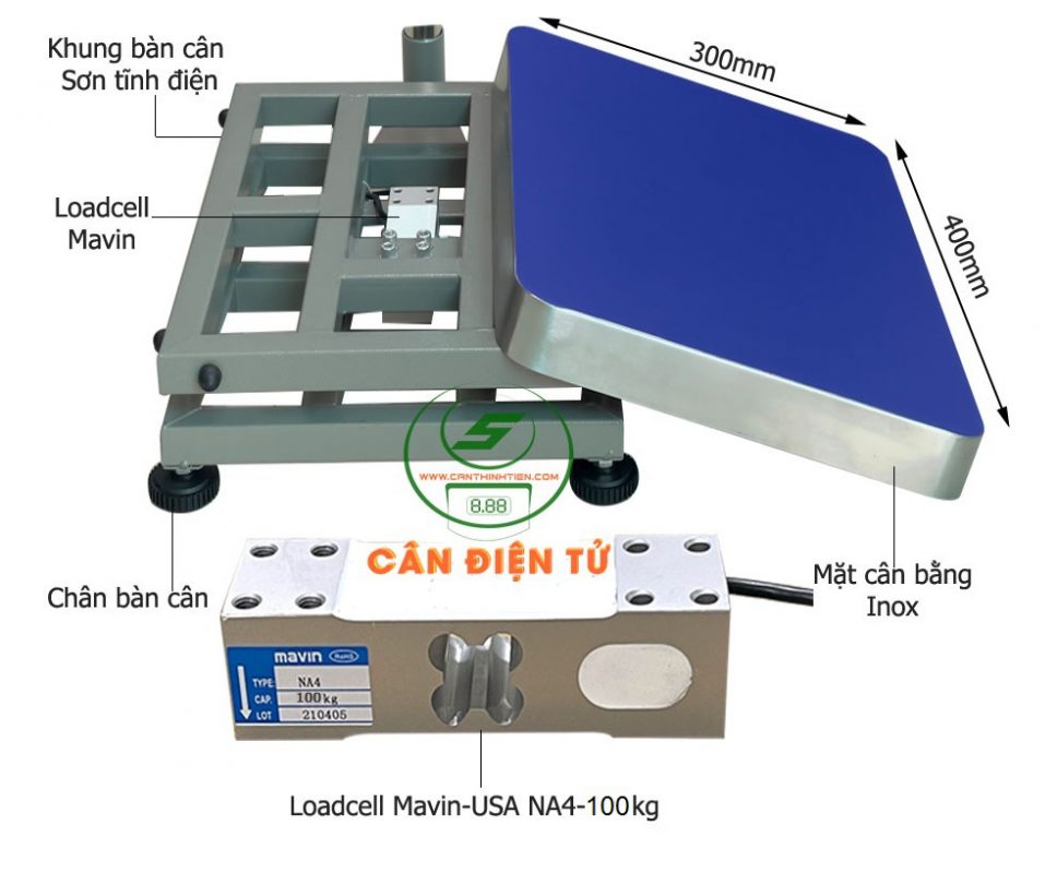 Hình ảnh chi tiết khung bàn cân và loadcell 