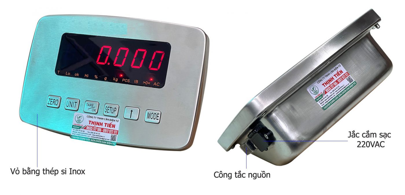 Hình ảnh chi tiết mặt trước và sau bộ chỉ thị TTS-608S