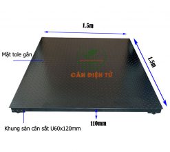 Khung cân sàn điện tử 1.5m x 1.5m