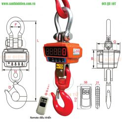 Cân treo OCS JJE 10 tấn 1