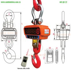Cân treo OCS JJE 2 tấn 1