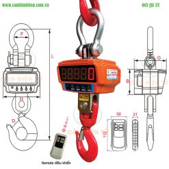 Cân treo OCS JJE 3 tấn 1