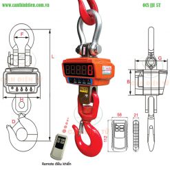 Cân treo OCS JJE 5 tấn 1