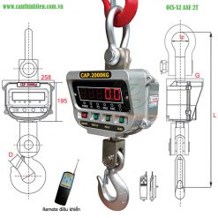 Cân treo OCS XZ AAE 2 tấn 1