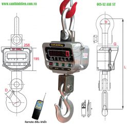 Cân treo OCS XZ AAE 5 tấn 1